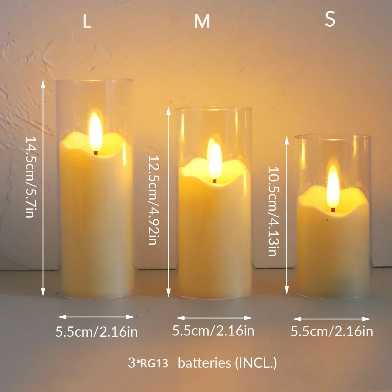 lot de 6 bougies LED en verre acrylique pour mariage et Noël - Image 6
