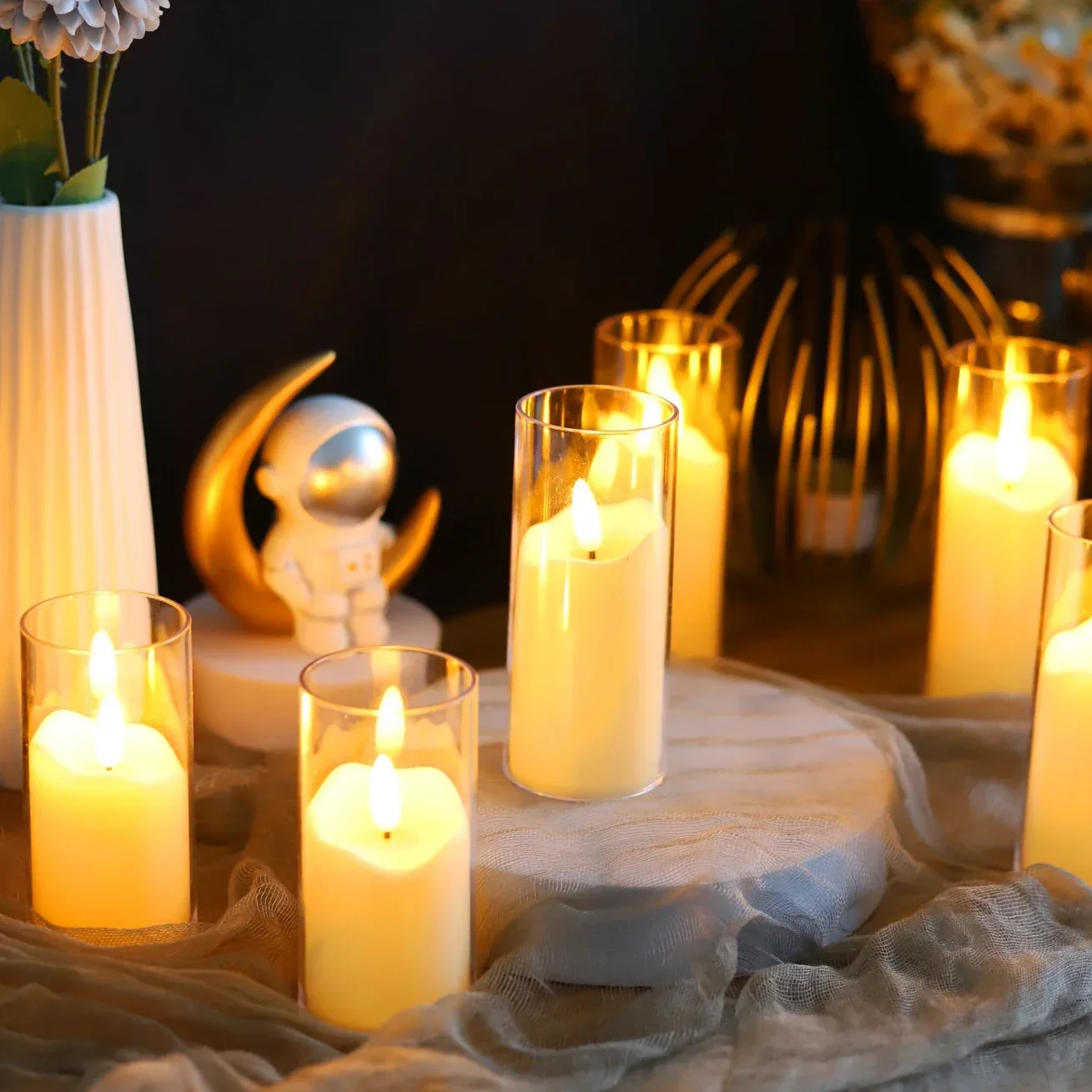 lot de 6 bougies LED sans flamme pour mariage et noël - Image 4