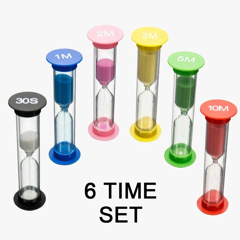 lot de 6 sabliers colorés pour chronométrage pratique et amusant - Image 2