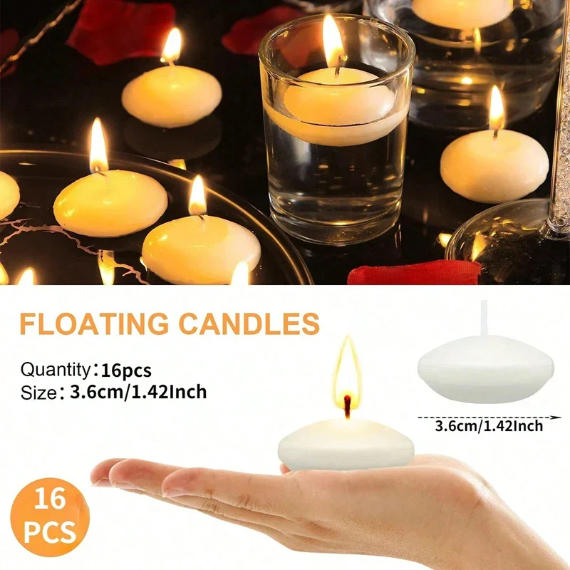 lot de bougies flottantes non parfumées pour toutes occasions romantiques - Image 3