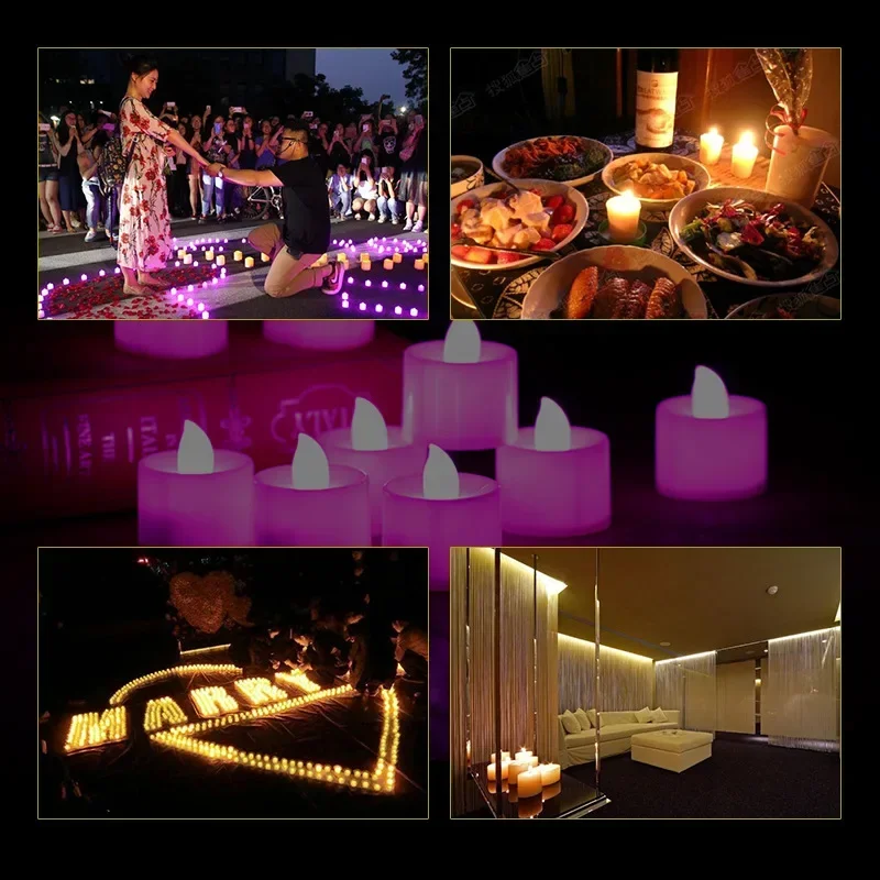 lot de bougies led sans flamme pour décorations de fête romantiques - Image 5