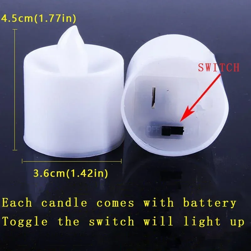 lot de bougies led sans flamme pour décorations de fête romantiques - Image 6