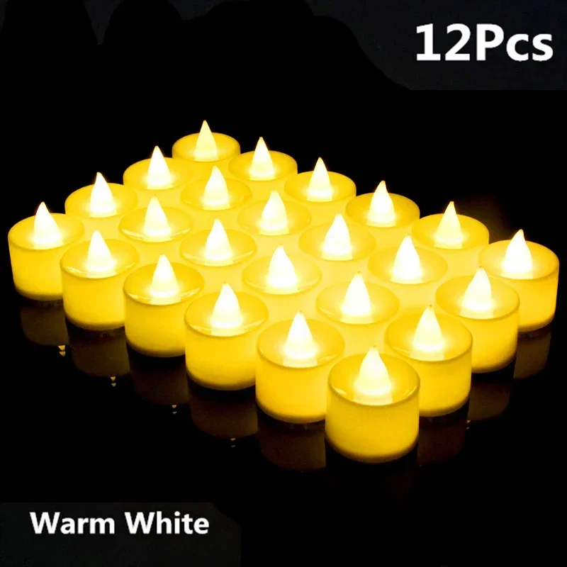 lot de bougies led sans flamme pour décorations de fête romantiques - Image 9