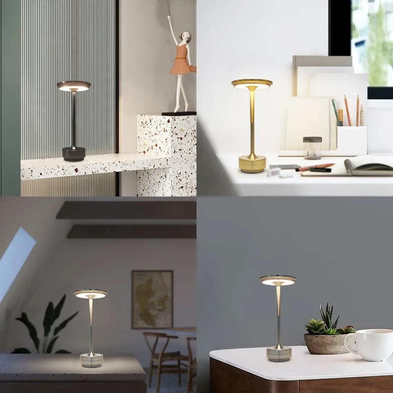 Lumière de décoration de bureau Rechargeable tactile 5V USB LED veilleuse pour café Bar Restaurant chambre étude lampes de Table de chevet - Image 4