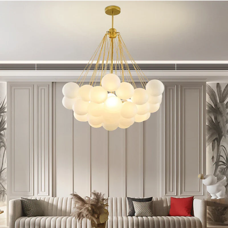 lustre à bulles de verre design nordique pour un intérieur moderne - Image 5