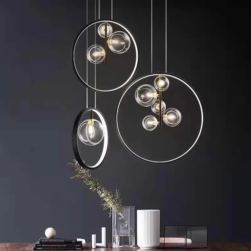 lustre à bulles en verre éclairage sphérique pour bar ou restaurant - Image 5