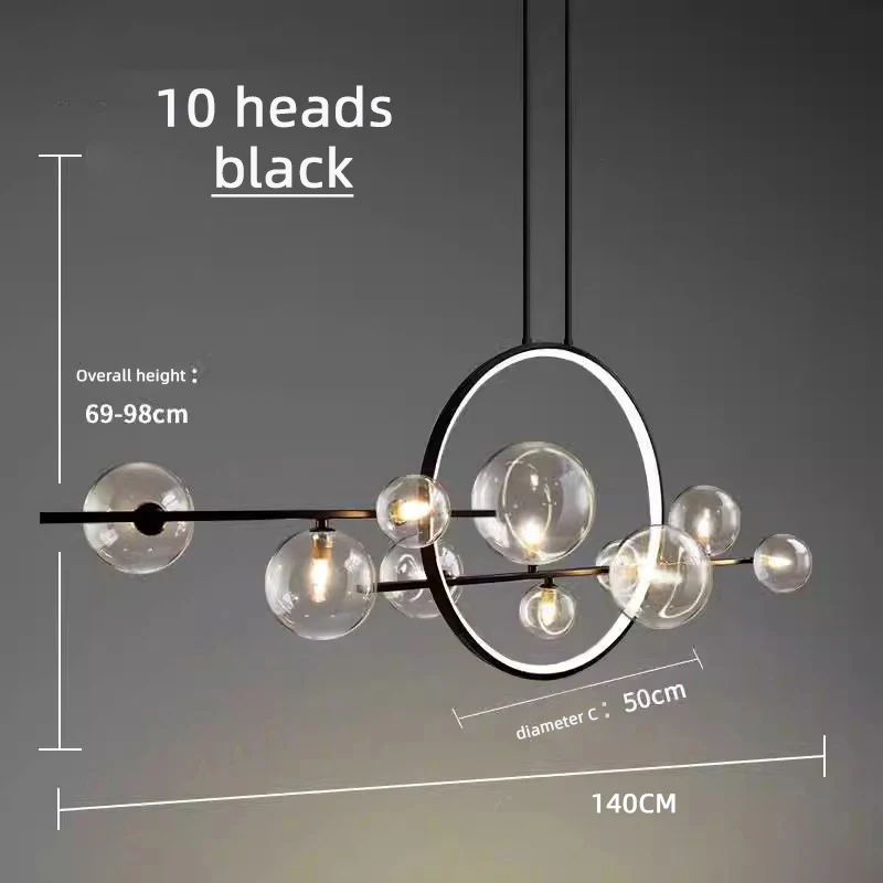 lustre à bulles en verre éclairage sphérique pour bar ou restaurant - Image 8