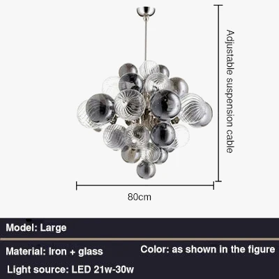 lustre à bulles nordique design créatif pour intérieur élégant - Image 10