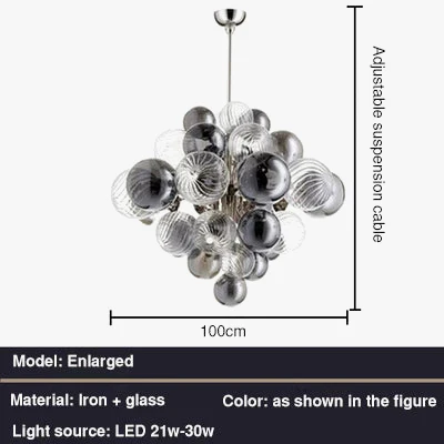 lustre à bulles nordique design créatif pour intérieur élégant - Image 7