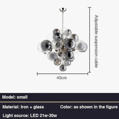 lustre à bulles nordique design créatif pour intérieur élégant - Image 8