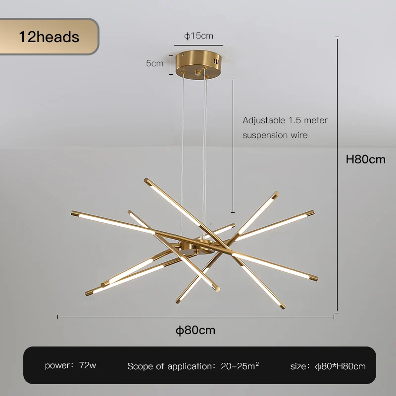 lustre à géométrie nordique pour restaurant avec luminaires à intensité variable - Image 14
