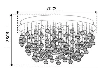 lustre à led avec boules de cristal pour intérieur moderne - Image 11