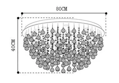 lustre à led avec boules de cristal pour intérieur moderne - Image 12
