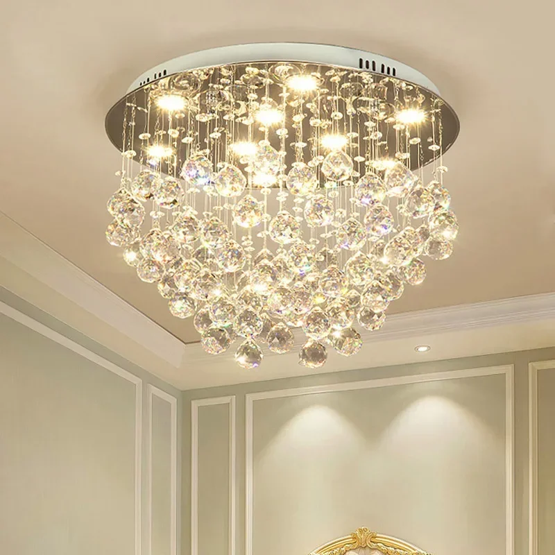 lustre à led avec boules de cristal pour intérieur moderne - Image 5