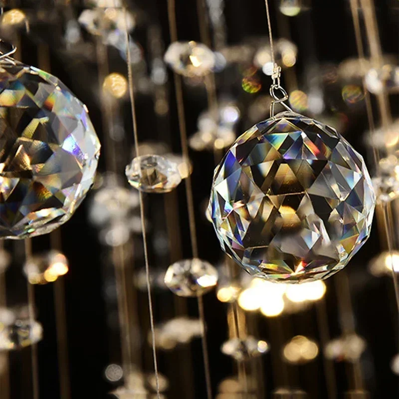 lustre à led avec boules de cristal pour intérieur moderne - Image 6