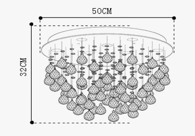 lustre à led avec boules de cristal pour intérieur moderne - Image 8