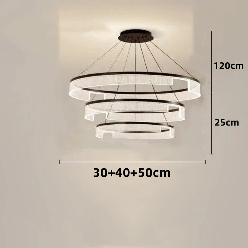 lustre à led circulaire en aluminium et acrylique pour intérieur décoratif - Image 21