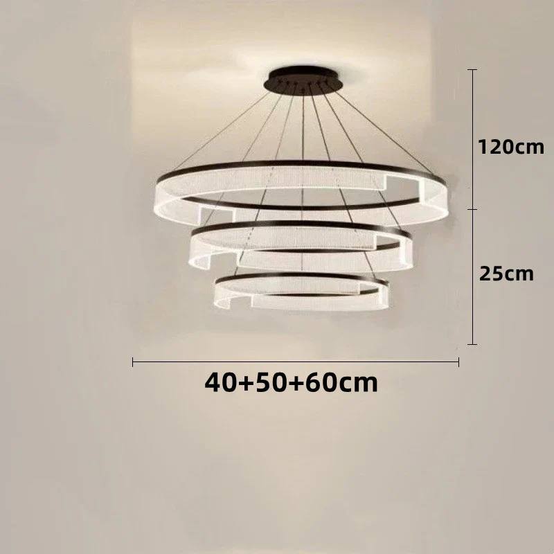 lustre à led circulaire en aluminium et acrylique pour intérieur décoratif - Image 22