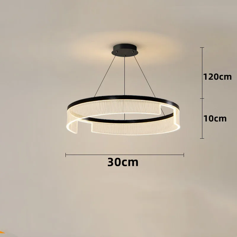 lustre à led circulaire en aluminium et acrylique pour intérieur décoratif - Image 7