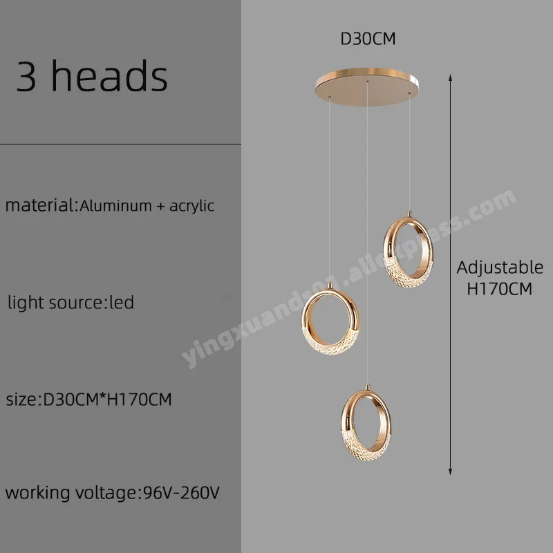 lustre à led design moderne pour éclairage suspendu élégant - Image 13