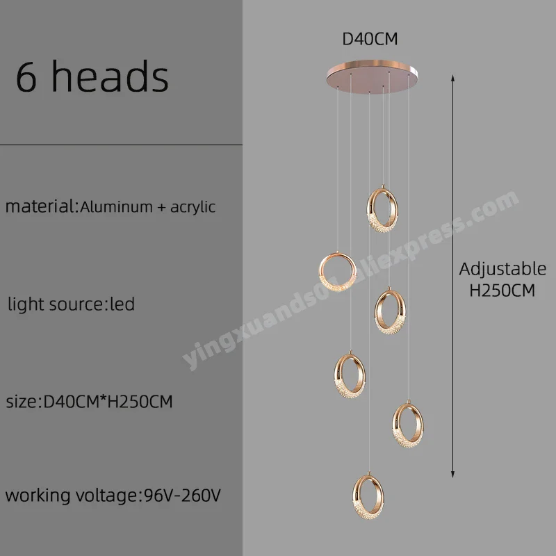 lustre à led design moderne pour éclairage suspendu élégant - Image 14