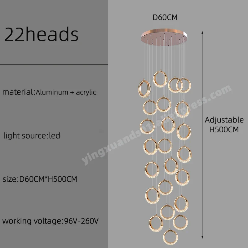 lustre à led design moderne pour éclairage suspendu élégant - Image 9
