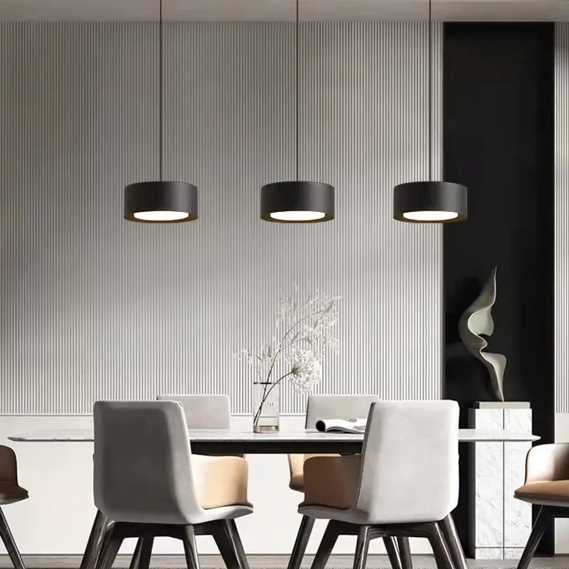 lustre à led doré et noir pour cuisine et restaurant avec gradation - Image 2