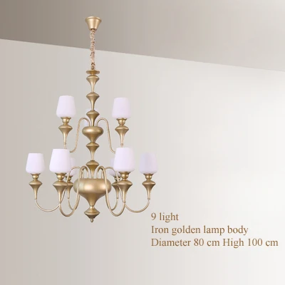 lustre à led en cuivre noir pour décoration d'hôtel élégant - Image 14