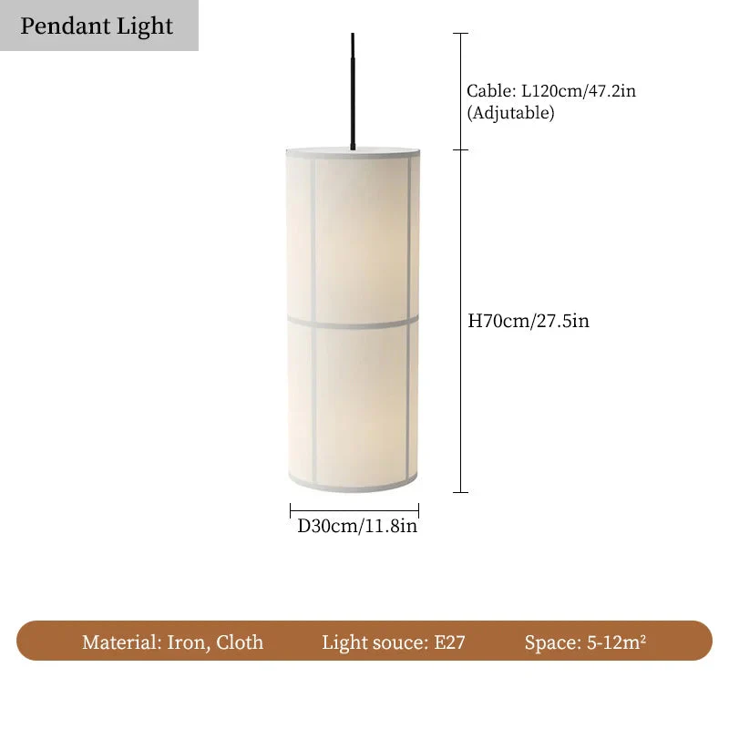lustre à LED en tissu design wabi sabi pour décoration intérieure - Image 10
