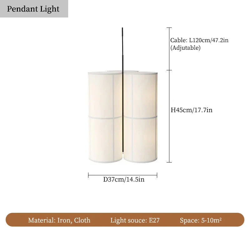 lustre à LED en tissu design wabi sabi pour décoration intérieure - Image 8