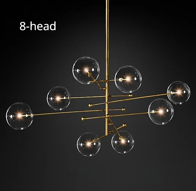 lustre à led en verre pour intérieur moderne décoratif - Image 8