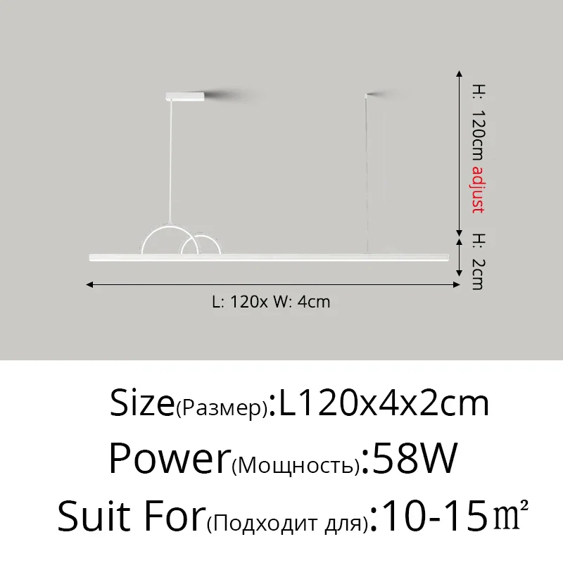 lustre à led nordique design pour éclairage intérieur moderne - Image 16