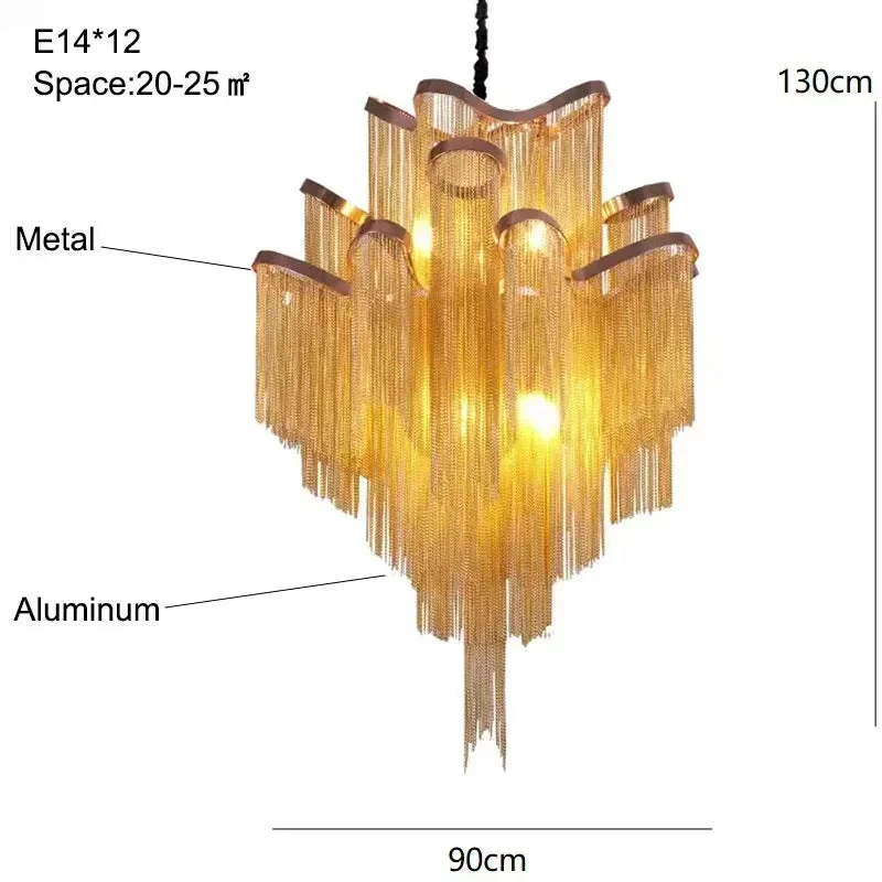 lustre à led pampilles industrielles éclairage intérieur décoration moderne - Image 9