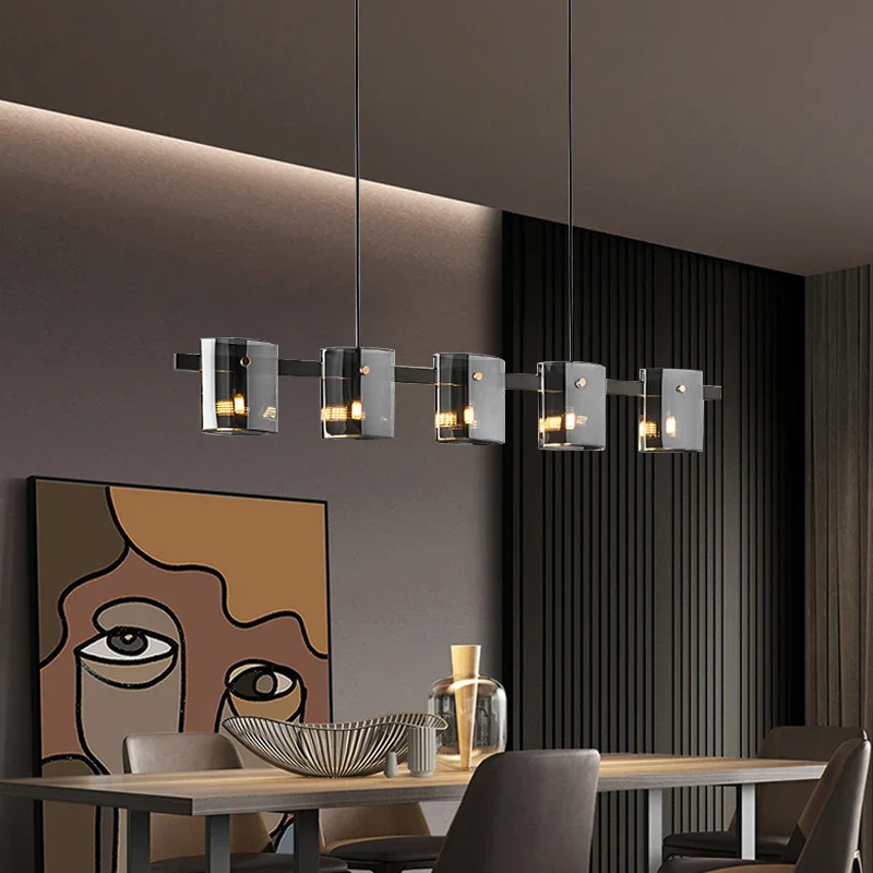 lustre à led postmoderne en cristal pour intérieur élégant - Image 3