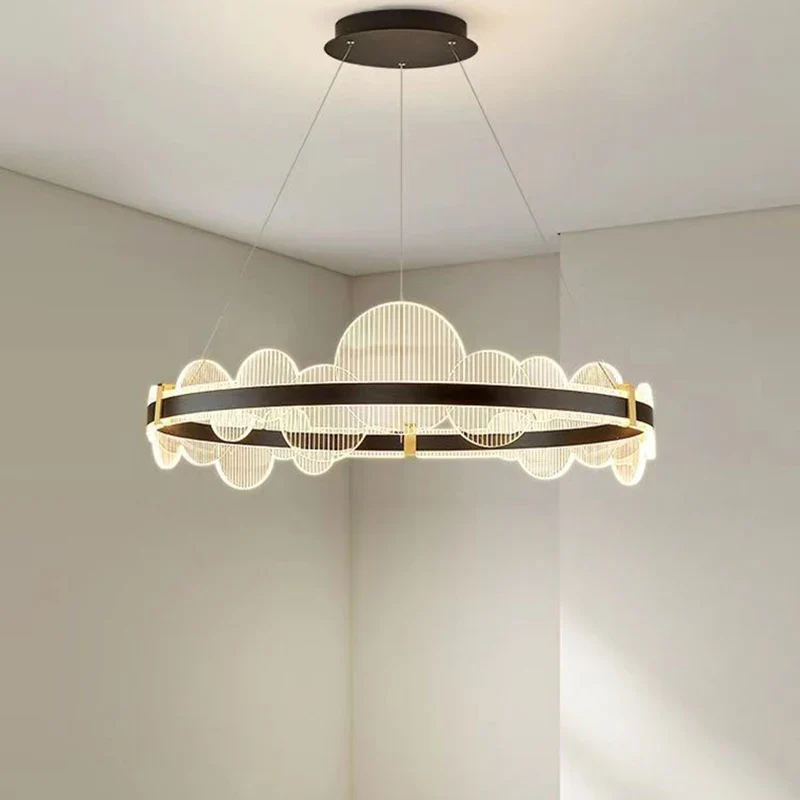 lustre acrylique avec télécommande et intensité réglable pour divers espaces - Image 2