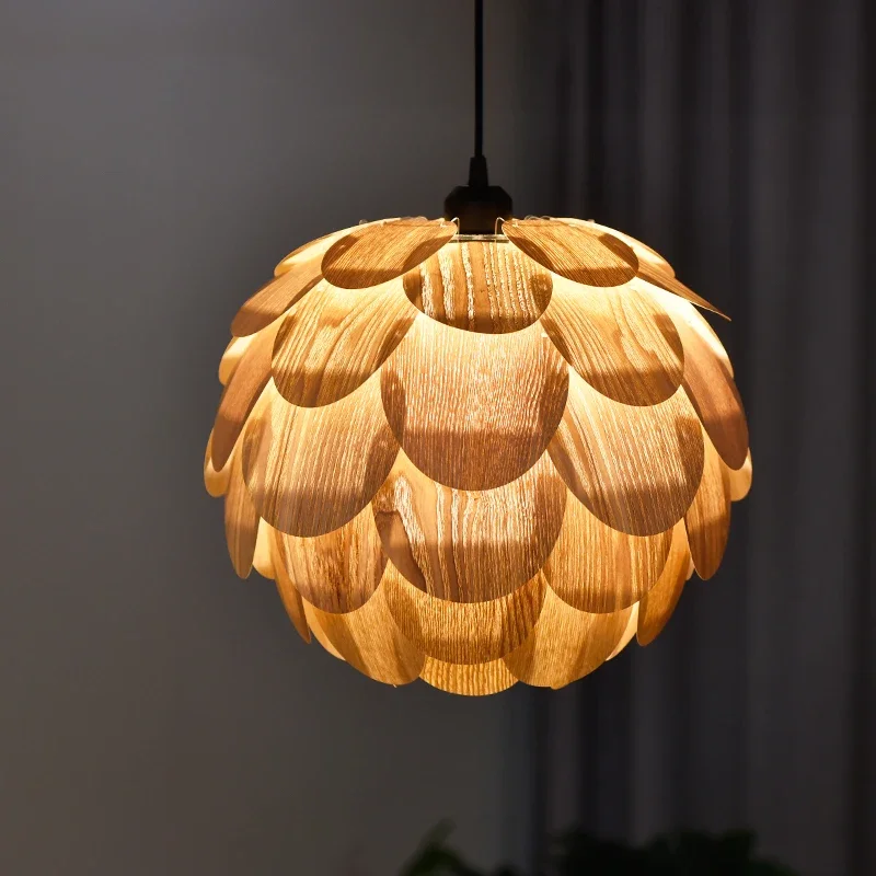lustre ananas original en placage de bois pour hôtels bars et restaurants - Image 3