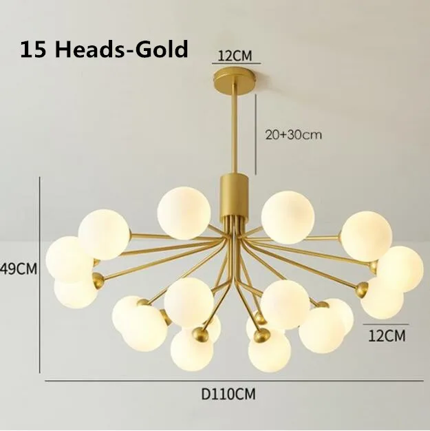 lustre apiales nordic led luxe boule de verre design moderne - Image 11