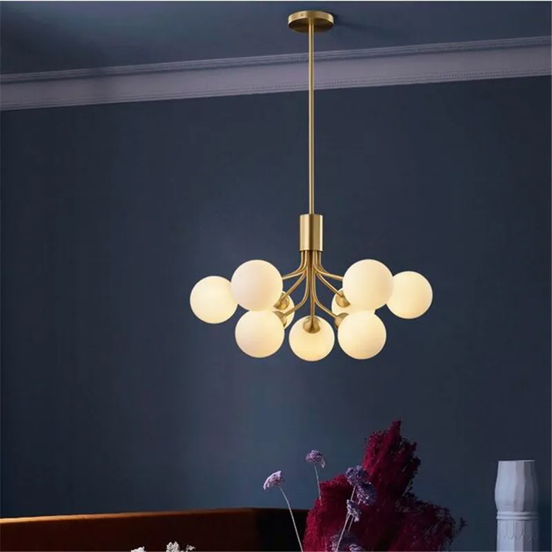 lustre apiales nordic led luxe boule de verre design moderne - Image 2