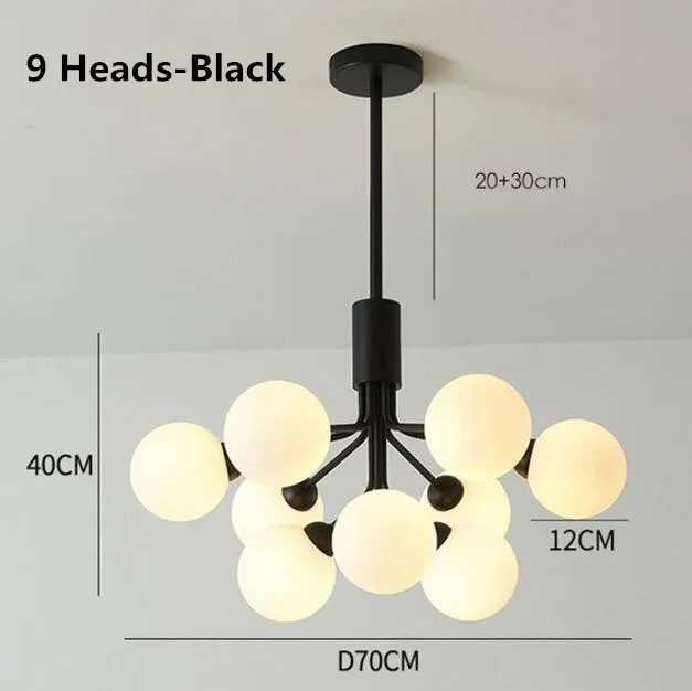 lustre apiales nordic led luxe boule de verre design moderne - Image 7