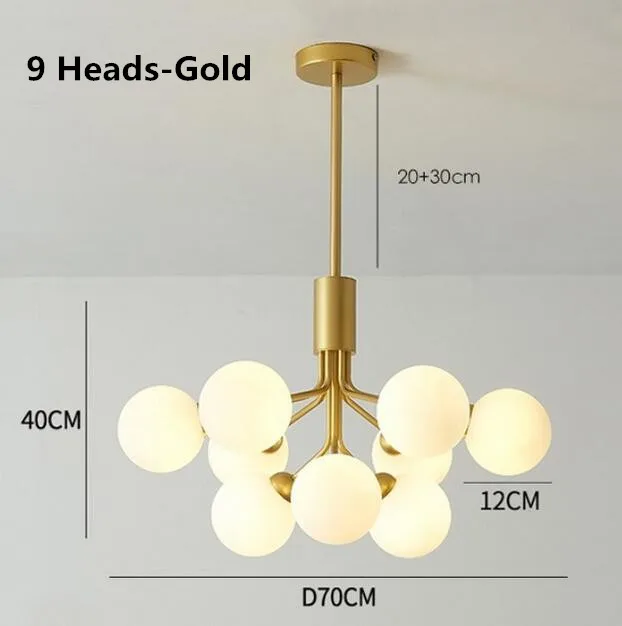 lustre apiales nordic led luxe boule de verre design moderne - Image 9