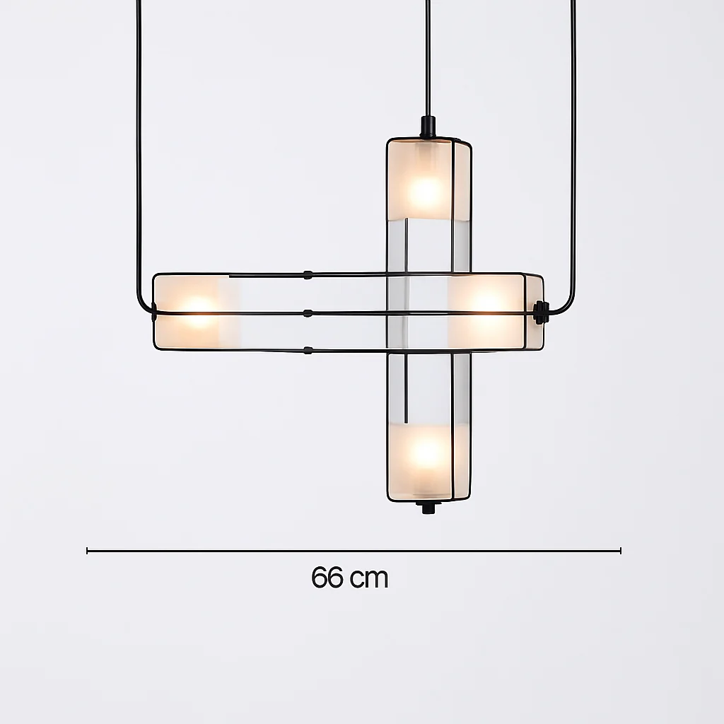 lustre art déco en verre et métal pour intérieur moderne - Image 10