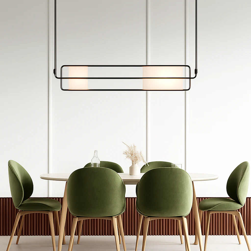lustre art déco en verre et métal pour intérieur moderne - Image 4
