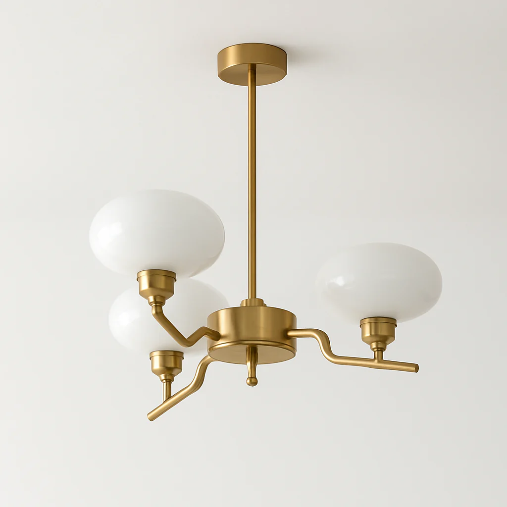 lustre bauhaus abat-jour en verre design art déco moderne - Image 10