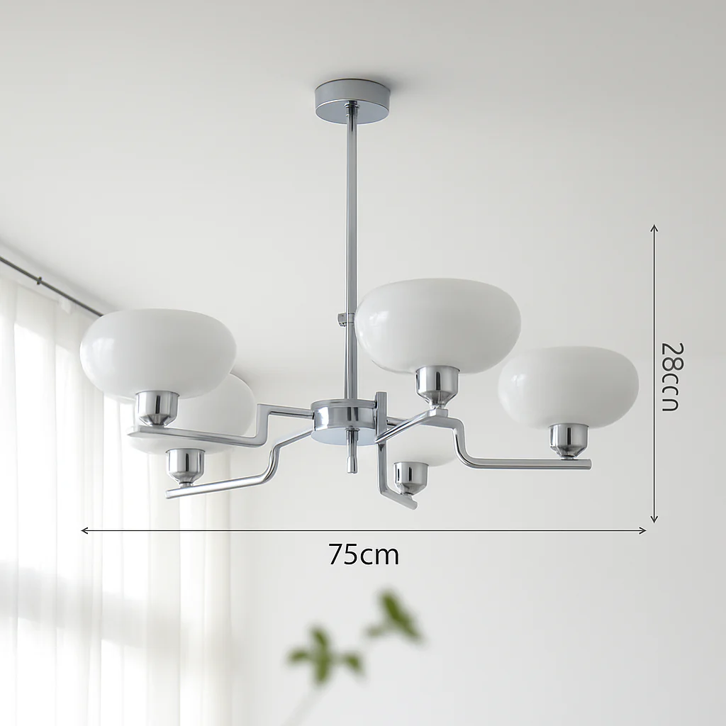 lustre bauhaus abat-jour en verre design art déco moderne - Image 12