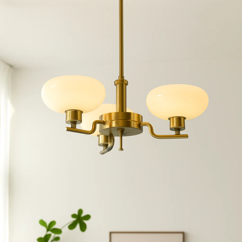 lustre bauhaus abat-jour en verre design art déco moderne - Image 5