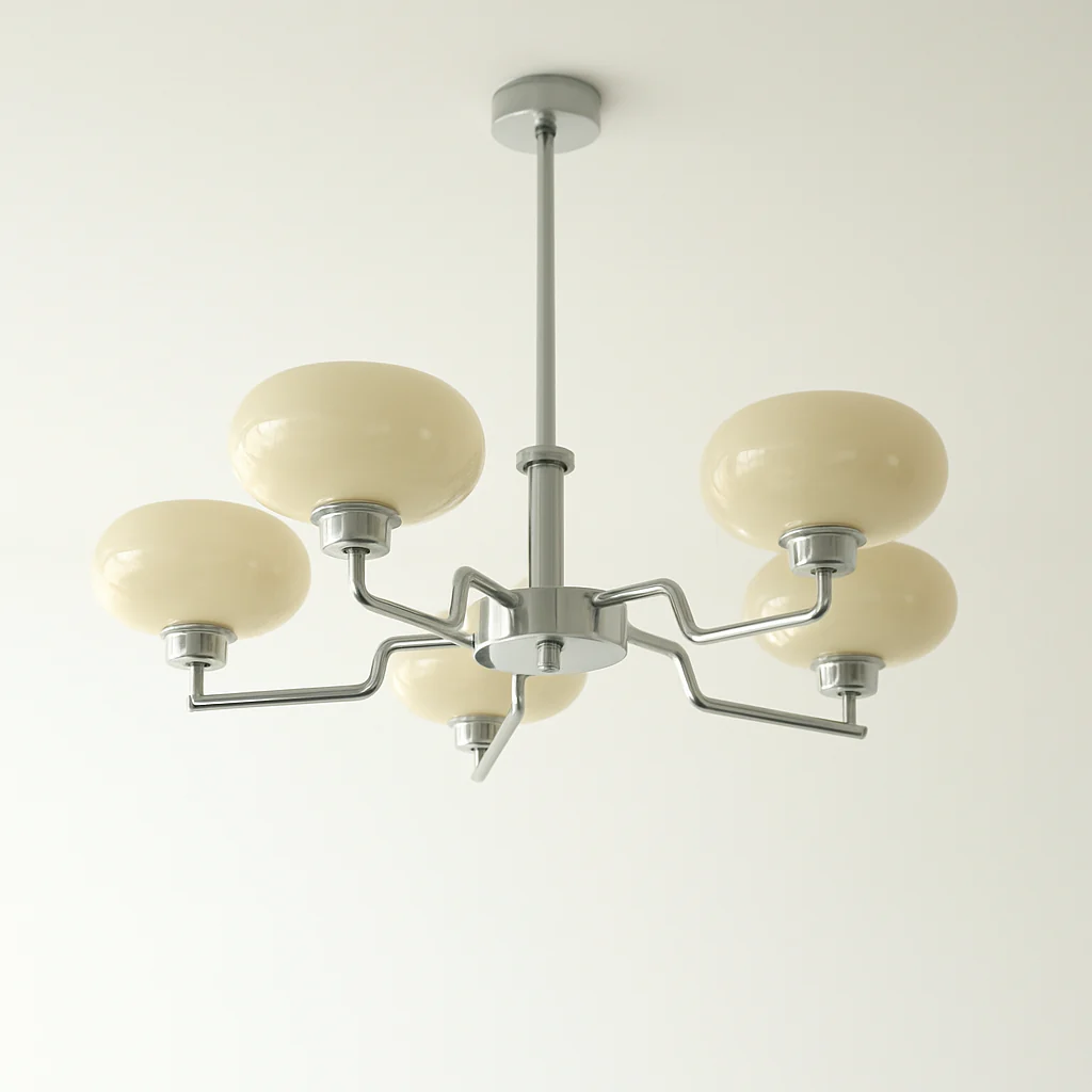 lustre bauhaus abat-jour en verre design art déco moderne - Image 8