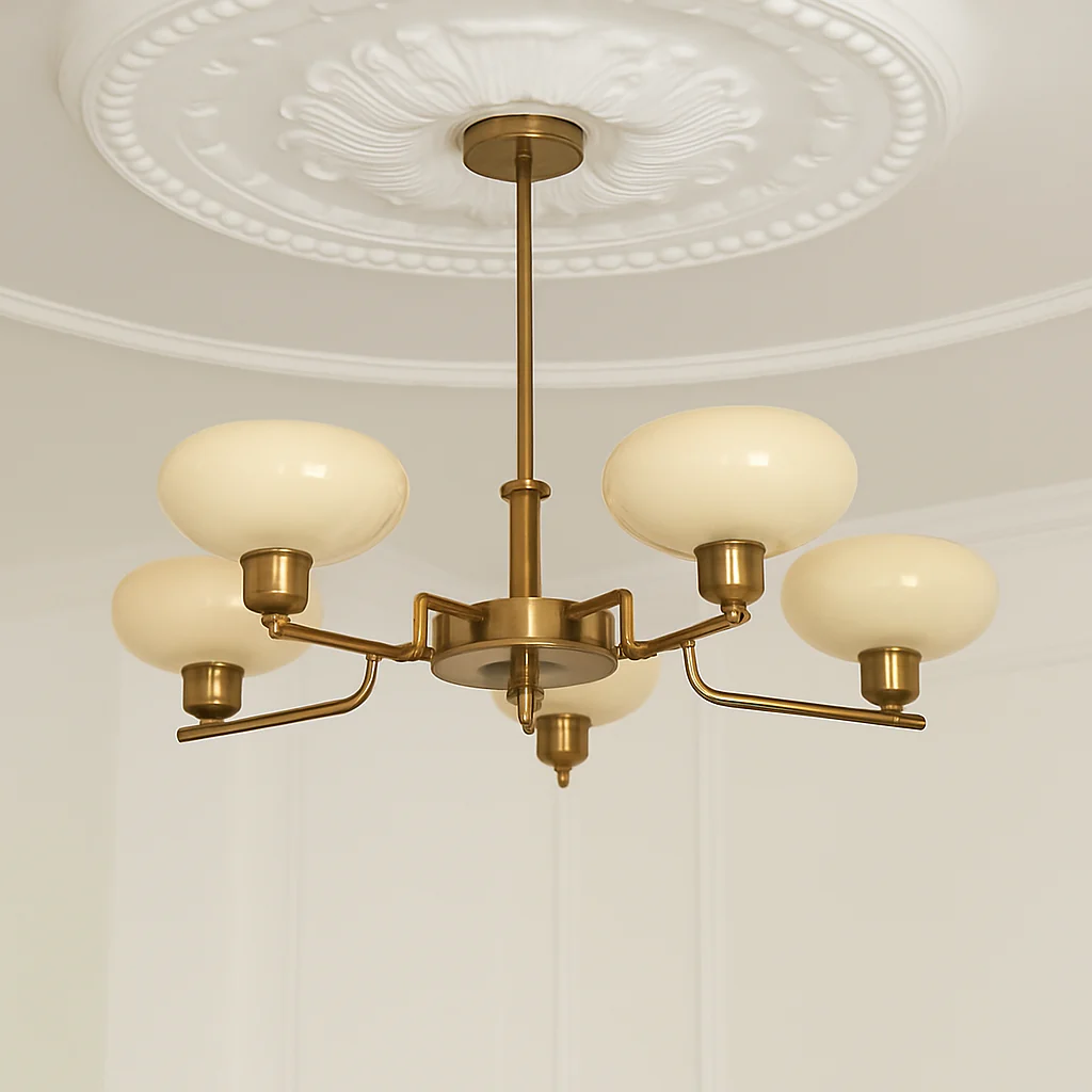 lustre bauhaus abat-jour en verre design art déco moderne - Image 9