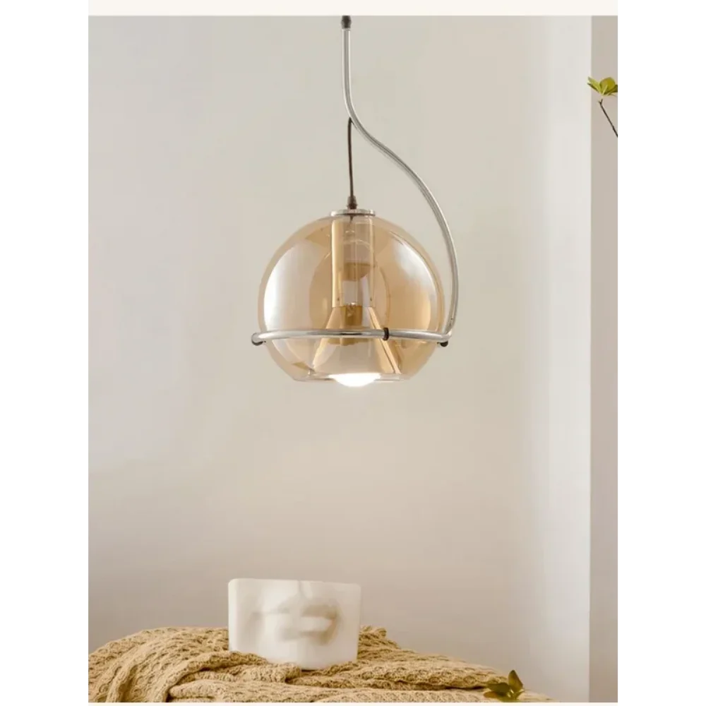 lustre boule en verre style nordique pour éclairage rétro - Image 3