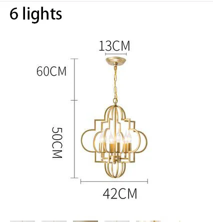 lustre campagnard américain or décoration créative nouvelle collection - Image 5
