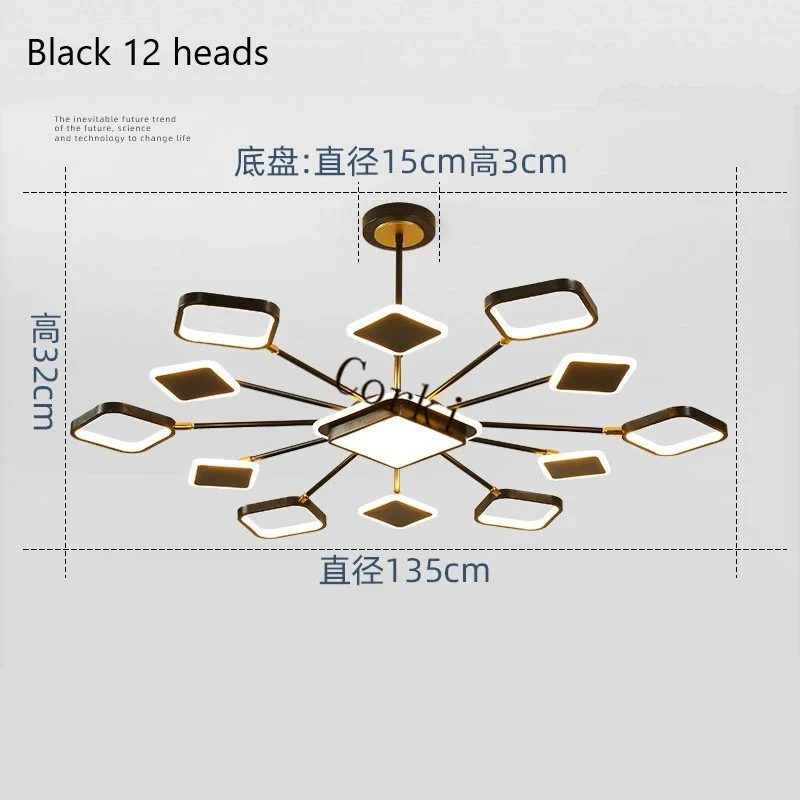 lustre carré à led moderne avec intensité variable - Image 12